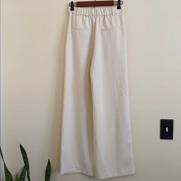 French Connection Cream Wide-Leg Trousers - Picture 12 of 15